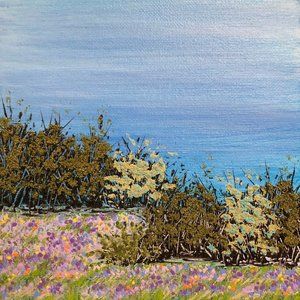 Spring Brings Hope By Deb Bossert Artworks 6" x 6" Original Acrylic Painting
